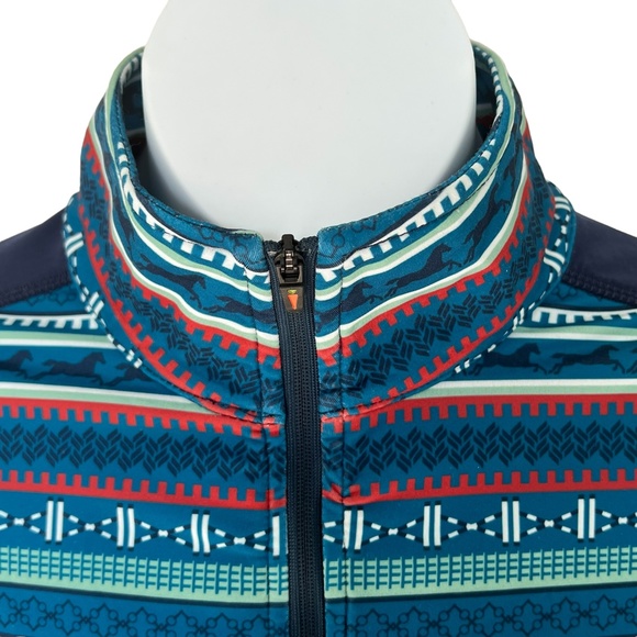 Kerrits youth unisex Fair Isle fleece Tech Top 1/4 zip pullover youth XL - Picture 2 of 9